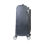 Premium Leather Cabin Trolley Bag, Black Zing Apparel