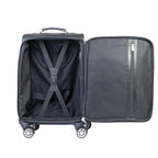 Premium Leather Cabin Trolley Bag, Black Zing Apparel