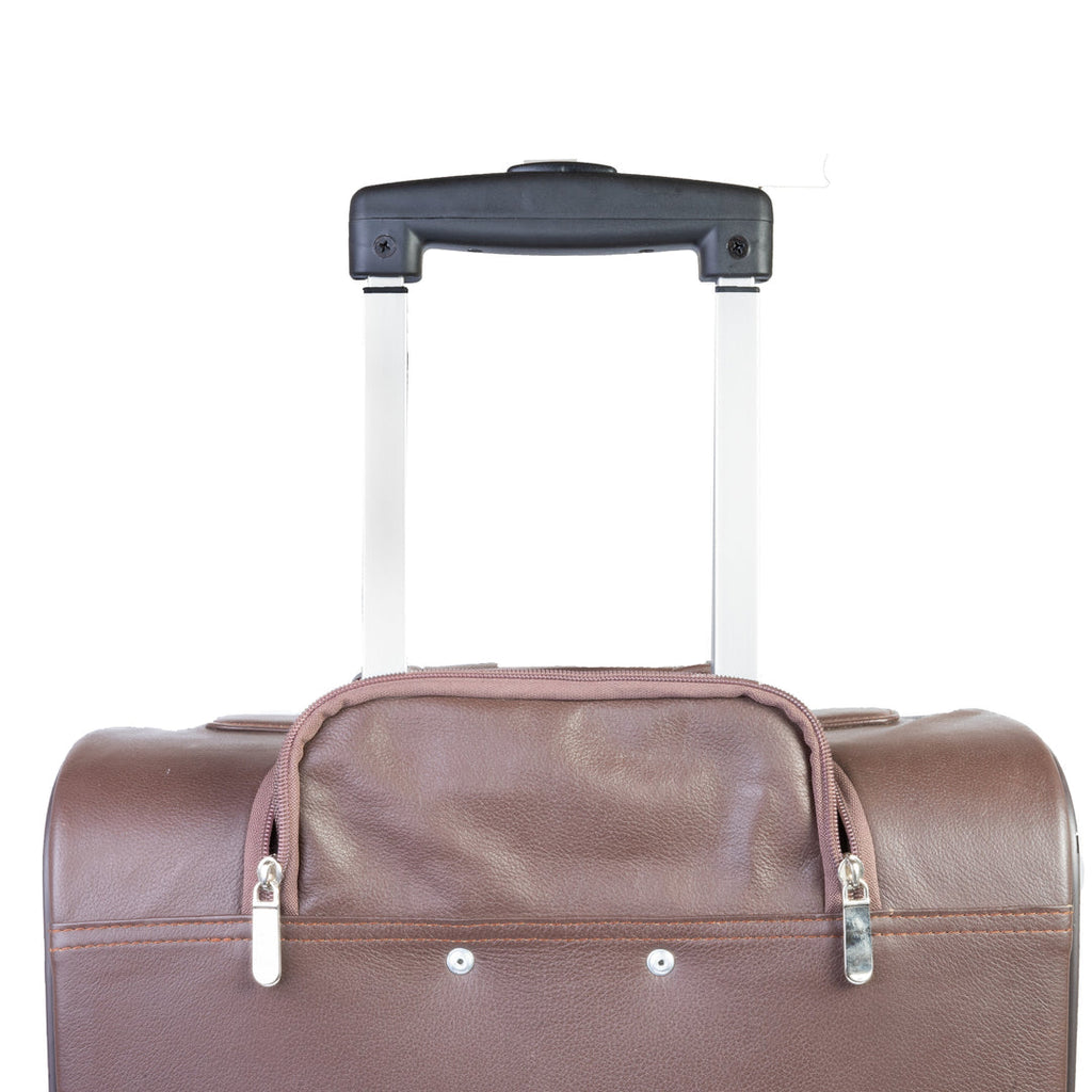 Modern Spin Leather Cabin Trolley Bag Zing Apparel
