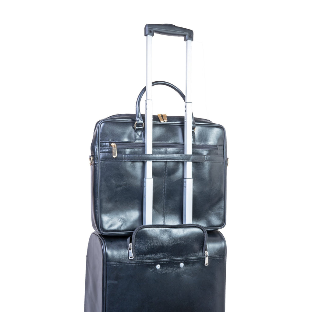 Modern Leather Case Cabin Trolley Bag Zing Apparel