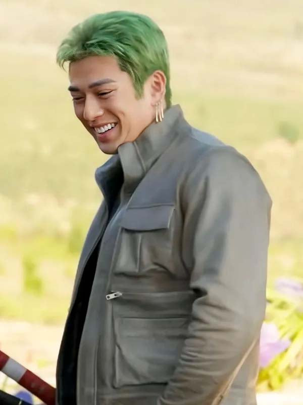One Piece S02 Mackenyu grey jacket modern casual look