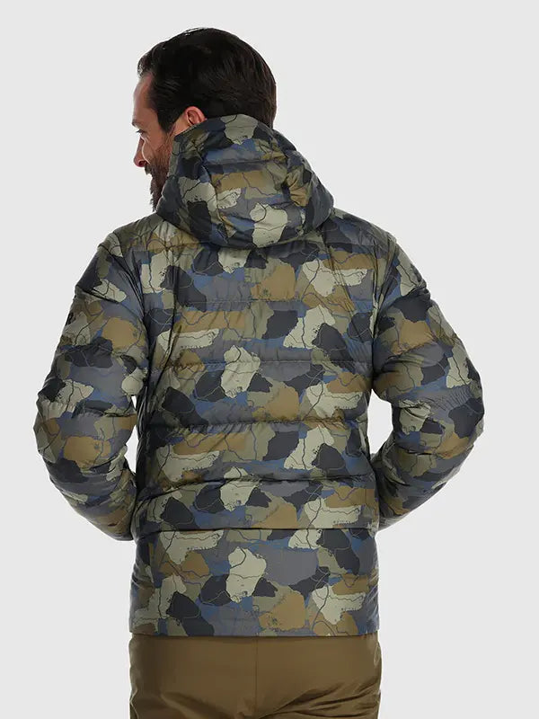 Outdoor Research Coldfront Down Hoodie Loden Camo Back