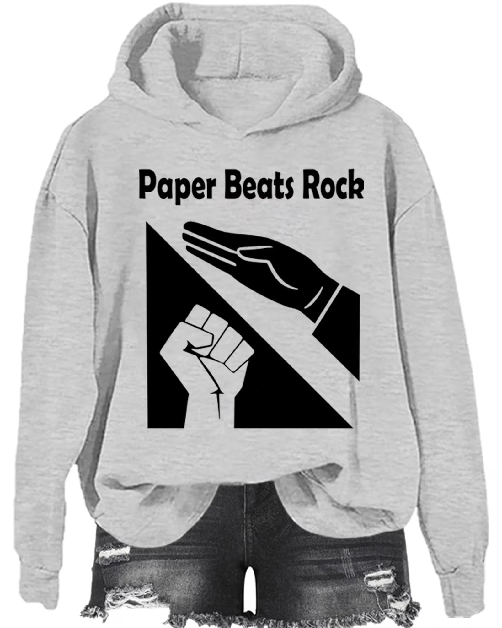 Paper-Beats-Rock-Pullover-Grey-Hoodie