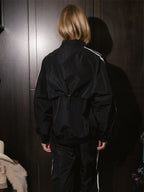 Parke-Sport-Stripe-Nylon-Black-Jacket