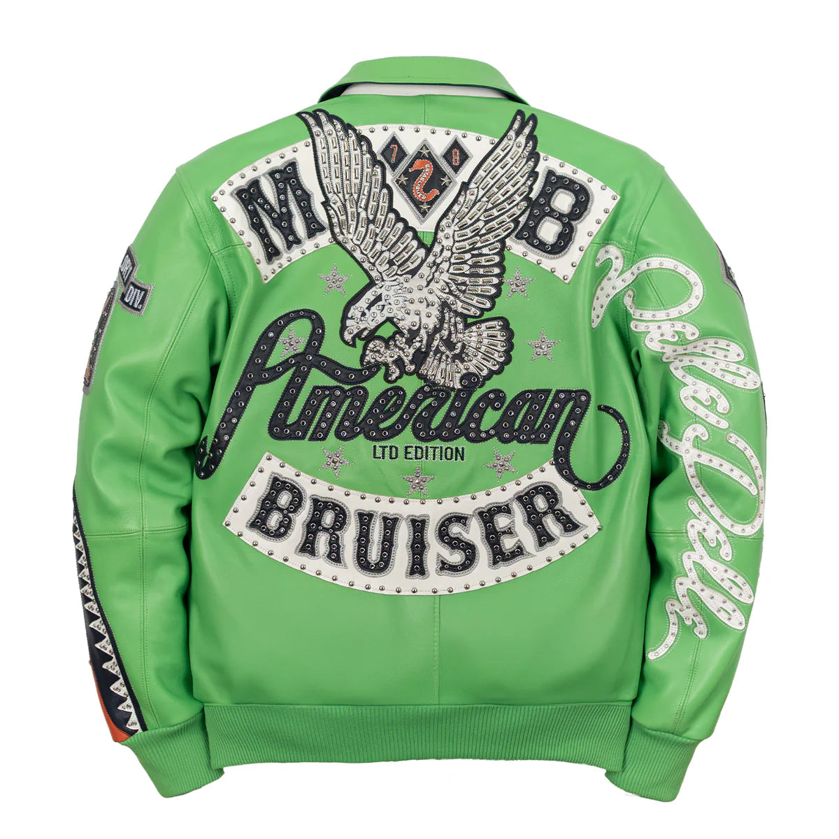 Pelle-Pelle-American-Bruiser-Plush-Real-Leather-Jacket-Green
