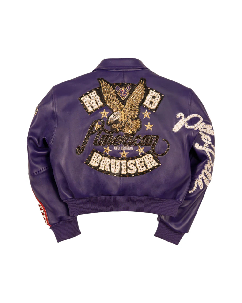 Pelle-Pelle-American-Bruiser-Plush-Womens-Crop-Leather-Jacket-Back