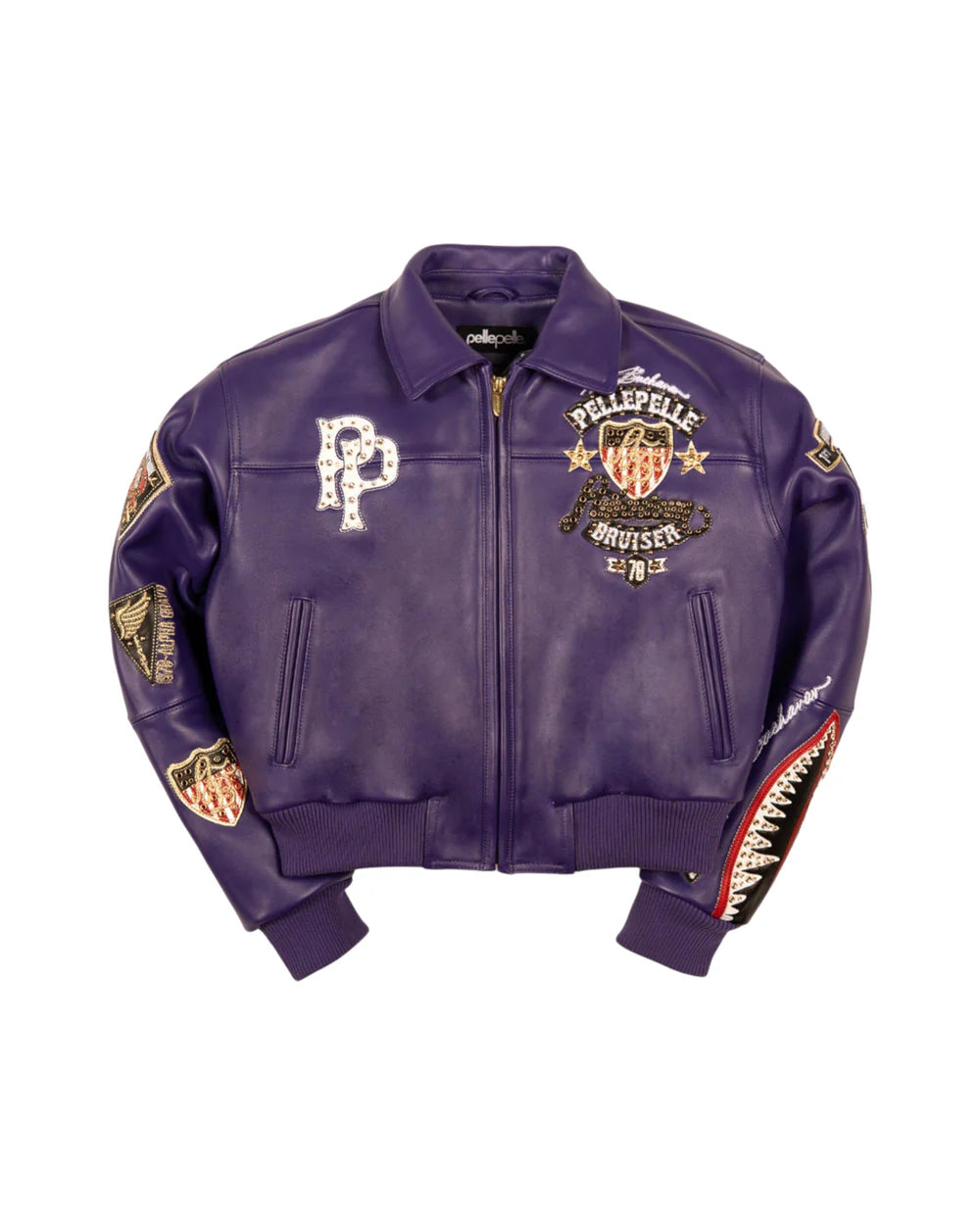 Pelle-Pelle-American-Bruiser-Plush-Womens-Crop-Leather-Jacket