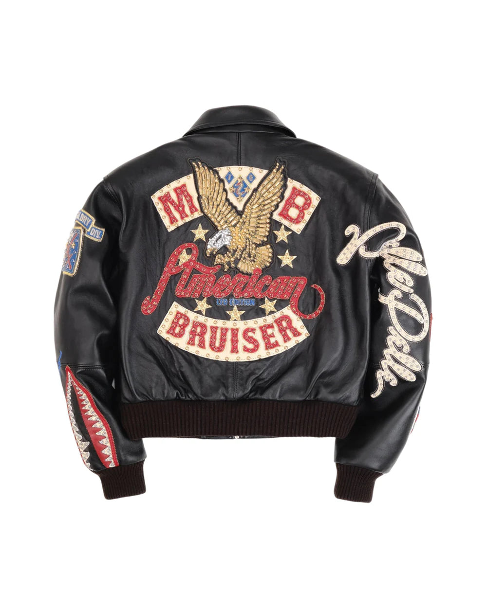 Pelle-Pelle-American-Bruiser-Plush-Womens-Crop-Real-Leather-Jacket-Back