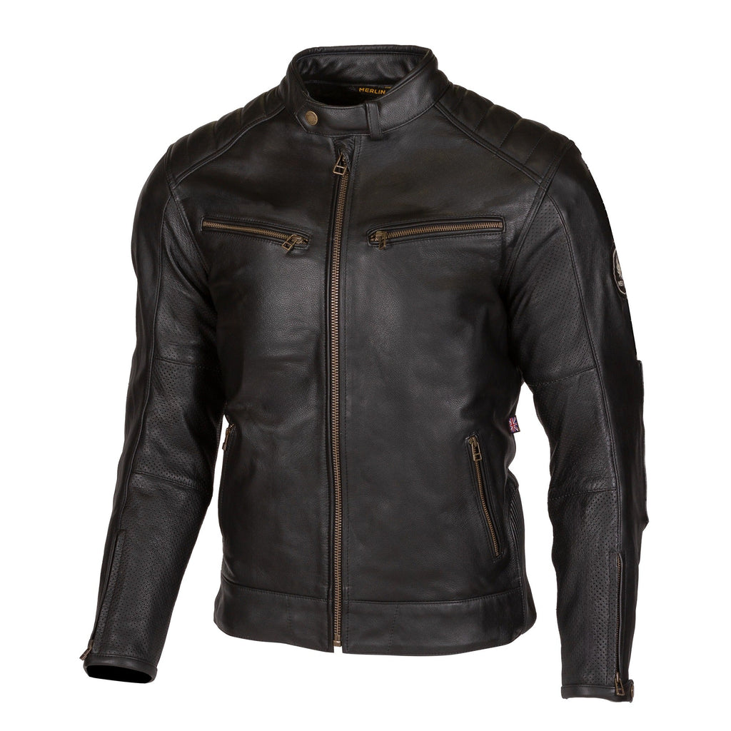 Perforated Leather Motorcycle Jacket