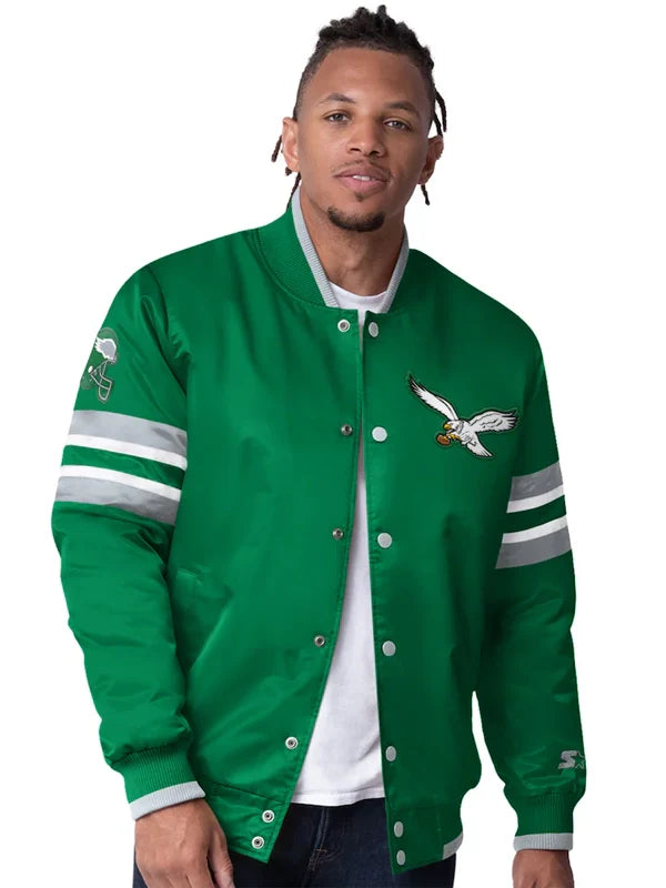 Philadelphia Eagles Bomber Jacket Green