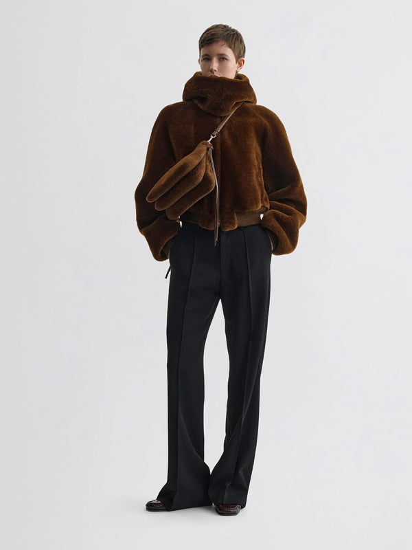 Phoebe-Philo-Faux-Fur-Bomber-Jacket-Brown