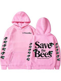 Pink-Save-The-Bees-Hoodie