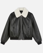 Primark-Bomber-Leather-With-Shearling-Collar-Jacket