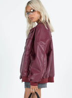 Princess-Polly-Womens-Goldsmith-Faux-Leather-Bomber-Jacket-Burgundy
