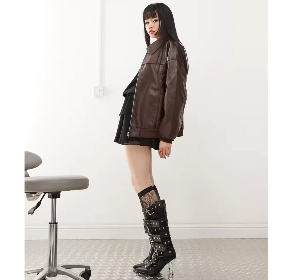 Princess_Polly_Leather_Jacket_Brown_For_Sale