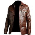 Vintage Leather Blazer Men, Chocolate Brown Zing Apparel