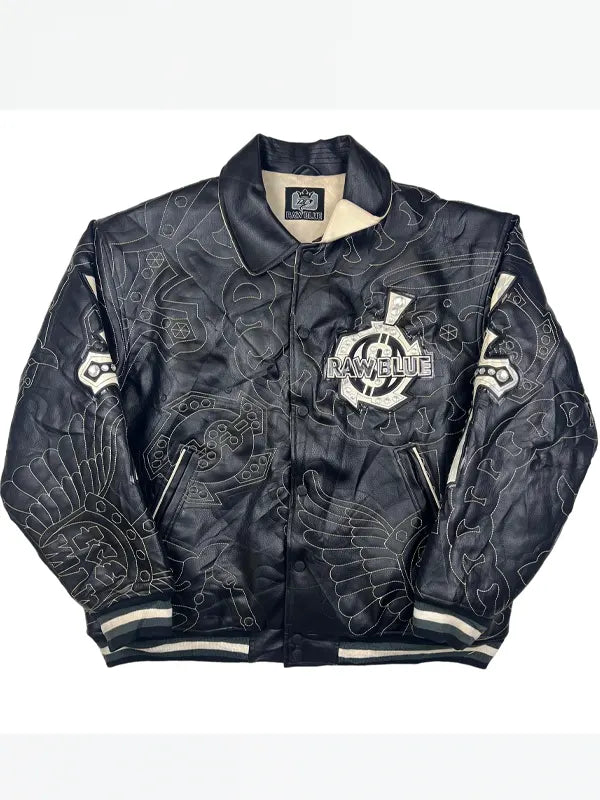 Raw Blue Leather Jackets