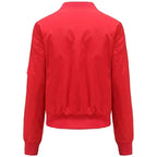 Leather Bomber Jacket Women, Red Zing Apparel