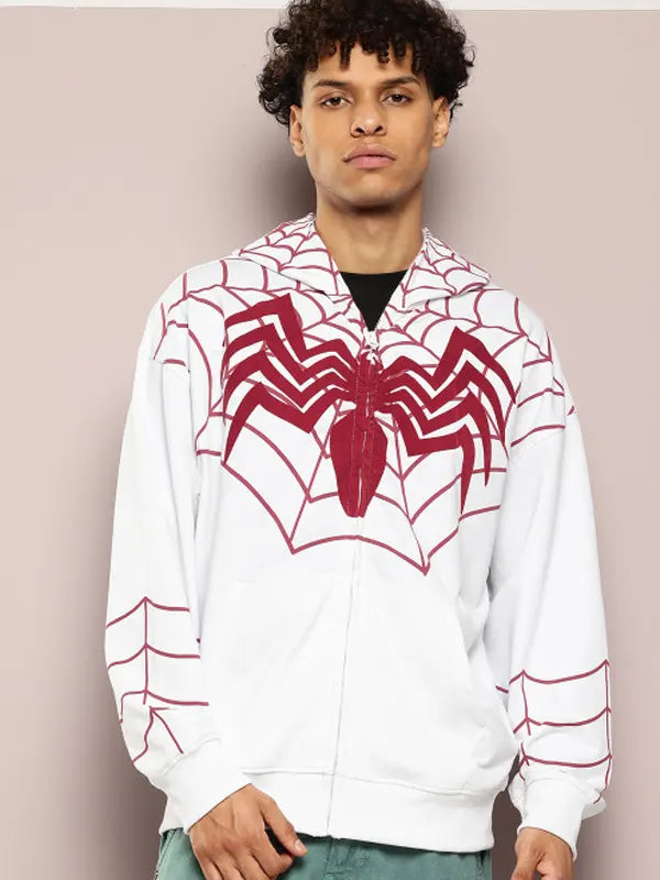 Red And White Spiderman Hoodie