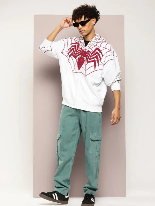 Red And White Spiderman Hoodie