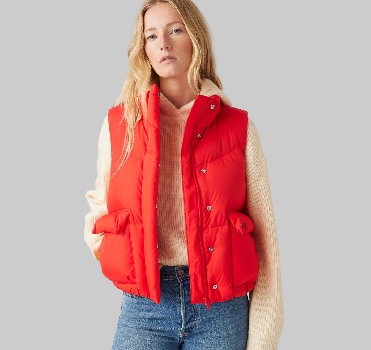 Red_Bubble_Vest_Women_Sale