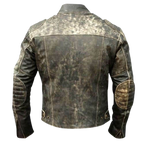Retro Distressed Hooligan Leather Jacket For Sale