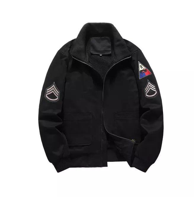 Retro_MA1_Air_Force_Pilot_Baseball_Shearling_Jacket_Black