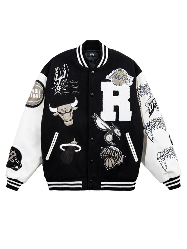 Revenge-Skull-Varsity-Jacket-Black