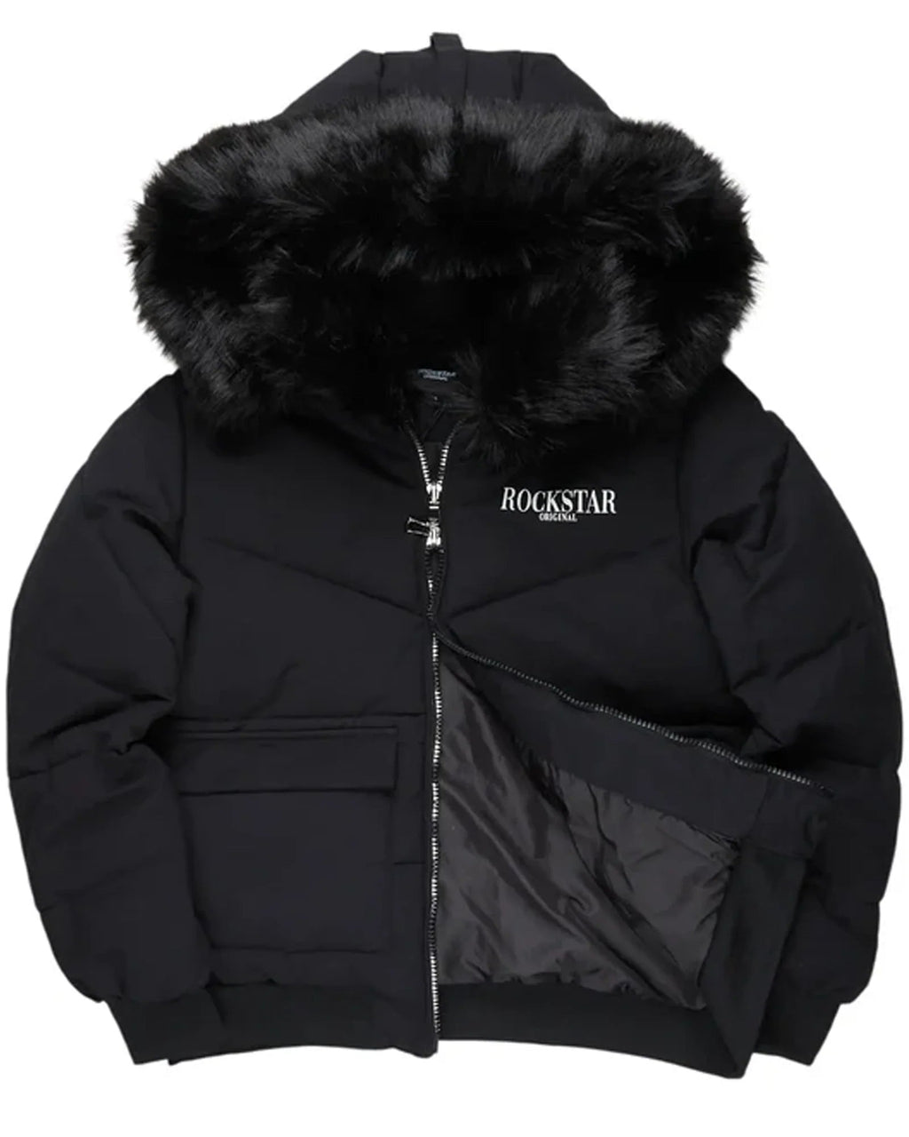 Rockstar-Puffer-Jacket-Black