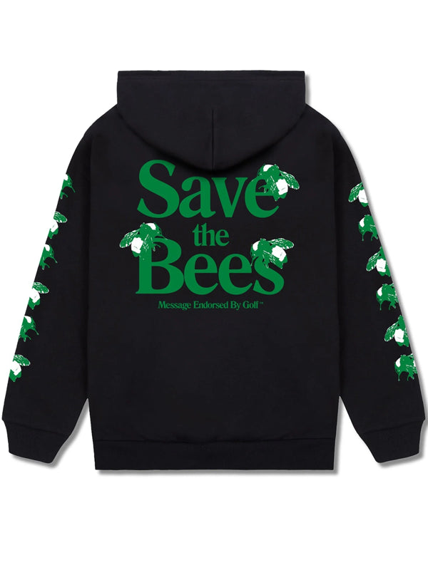 Save-The-Bees-Hoodie-Black-And-Green