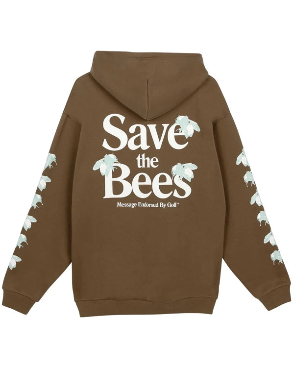 Save-The-Bees-Zip-Up-Hoodie-Brown