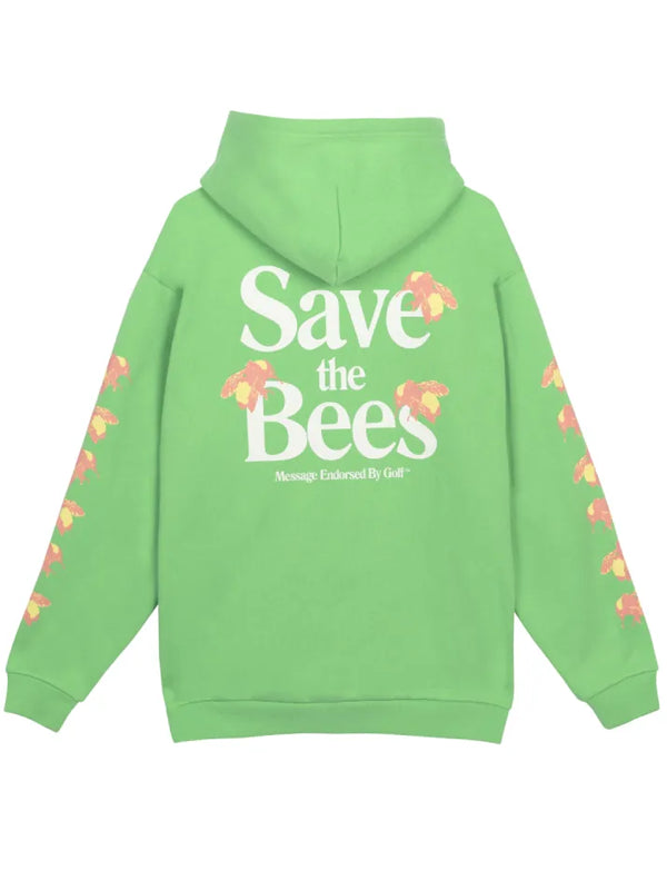 Save-The-Bees-Zip-Up-Hoodie-Green