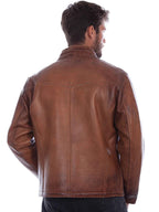 Scully Leather Jacket Brown Back