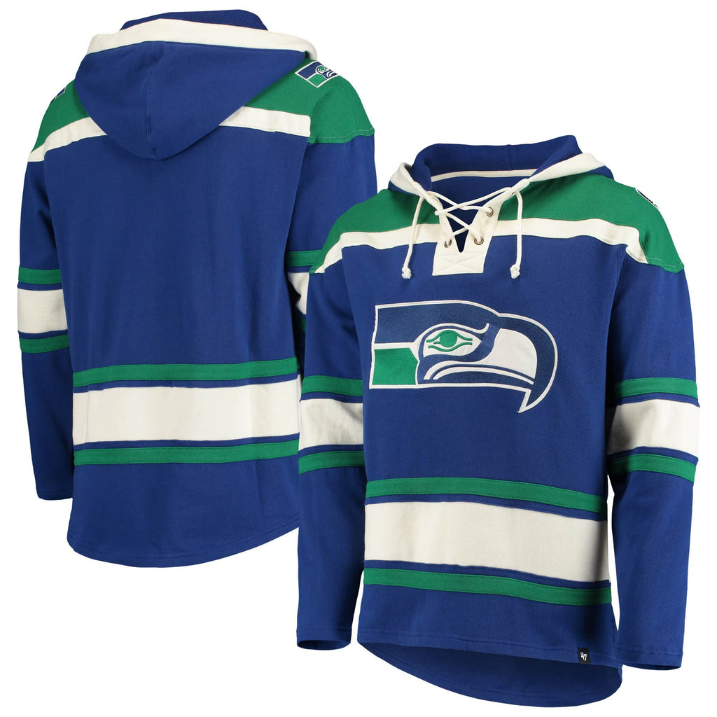 Seahawks Throwback Lacer Pullover Hoodie