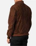 Shane Mocha Suede Bomber Jacket