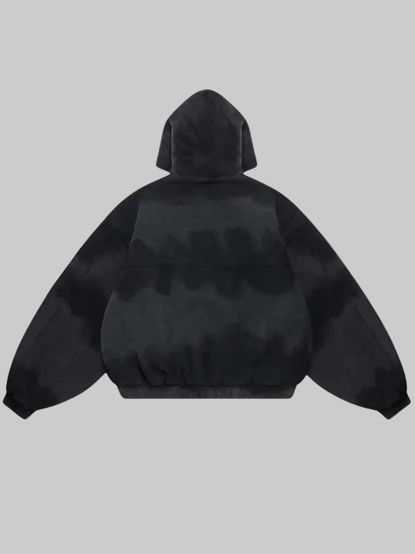 Shinzo-Shige-15oz-Canvas-Clasp-Bomber-Jacket-Black-View