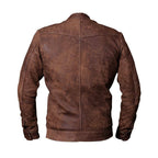Signature Brown Distressed Leather Jacket Buy