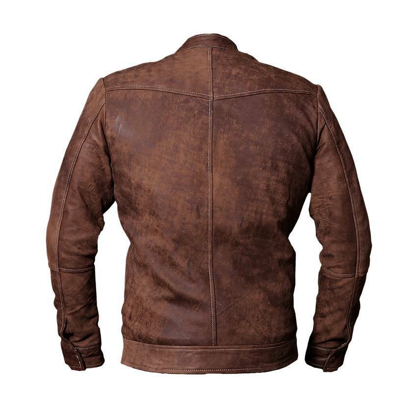 Signature Brown Distressed Leather Jacket Buy