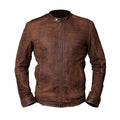 Signature Brown Distressed Leather Jacket
