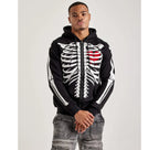 Skeleton-Print-Zip-Up-Hoodie