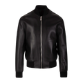 Plain Leather Bomber Jacket Women, Black Zing Apparel