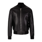 Plain Leather Bomber Jacket Women, Black Zing Apparel