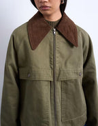 Slim fit women’s denim padded jacket