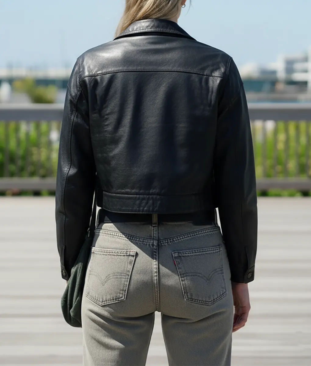 Sophie Turner Steal  Black Leather Jacket