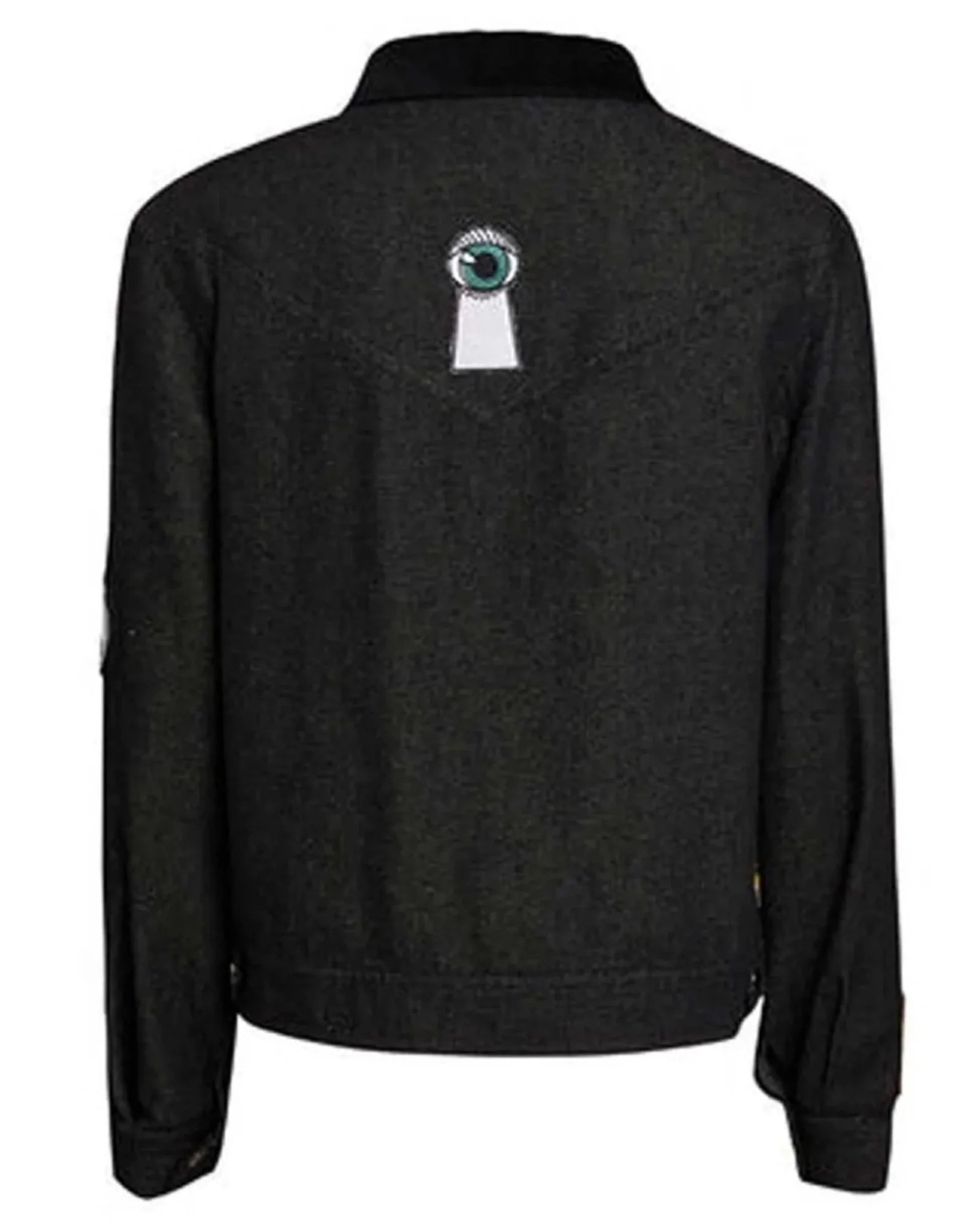 Stranger-Things-S4-Robin-Buckley-Denim-Black-Jacket-Back-View