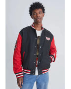 Stranger Things Hawkins Black & Red Letterman Varsity Jacket