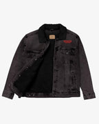 Stranger Things Unisex Sherpa Black Denim Jacket