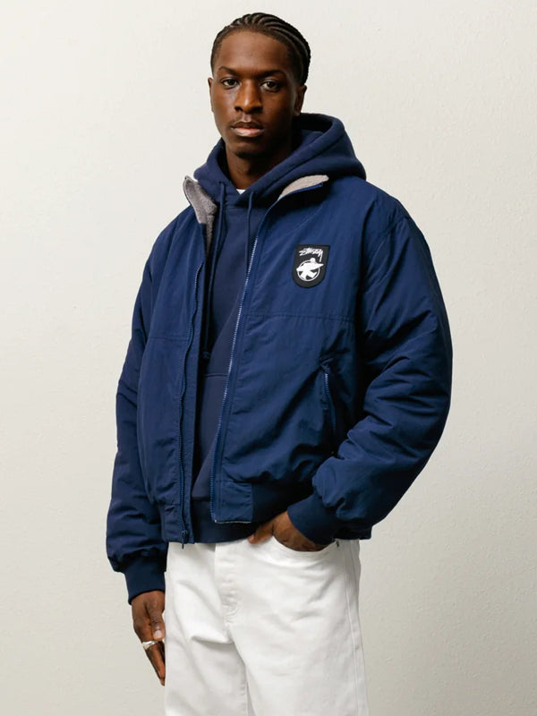 Stussy-Polar-Fleece-Lined-Jacket-Navy