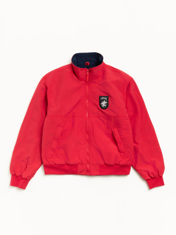 Stussy-Polar-Fleece-Lined-Jacket-Red