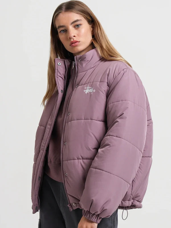 Stussy Puffer Jacket Pink Women